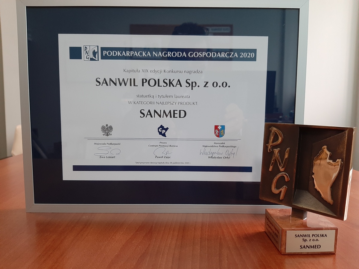 Podkarpacka Economic Award 2020 in der Kategorie BESTES PRODUKT
