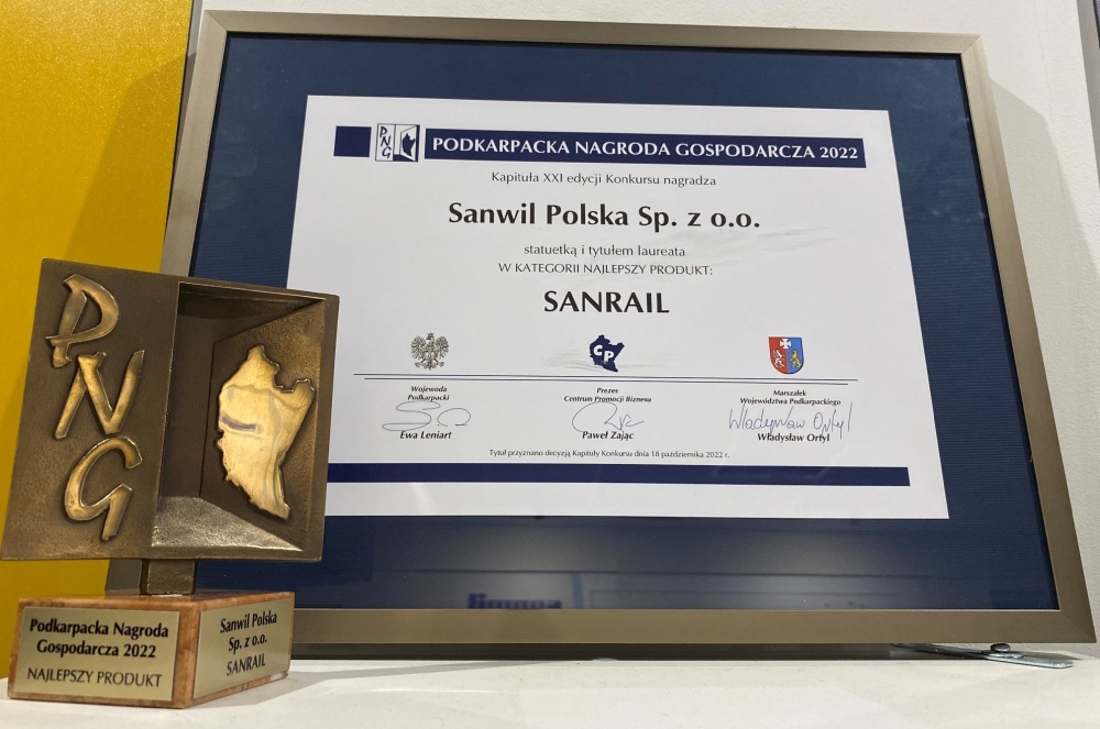 Podkarpacka Nagroda Gospodarcza 2022 w kategorii NAJLEPSZY PRODUKT Podkarpacka Nagroda Gospodarcza 2022 w kategorii NAJLEPSZY PRODUKT
